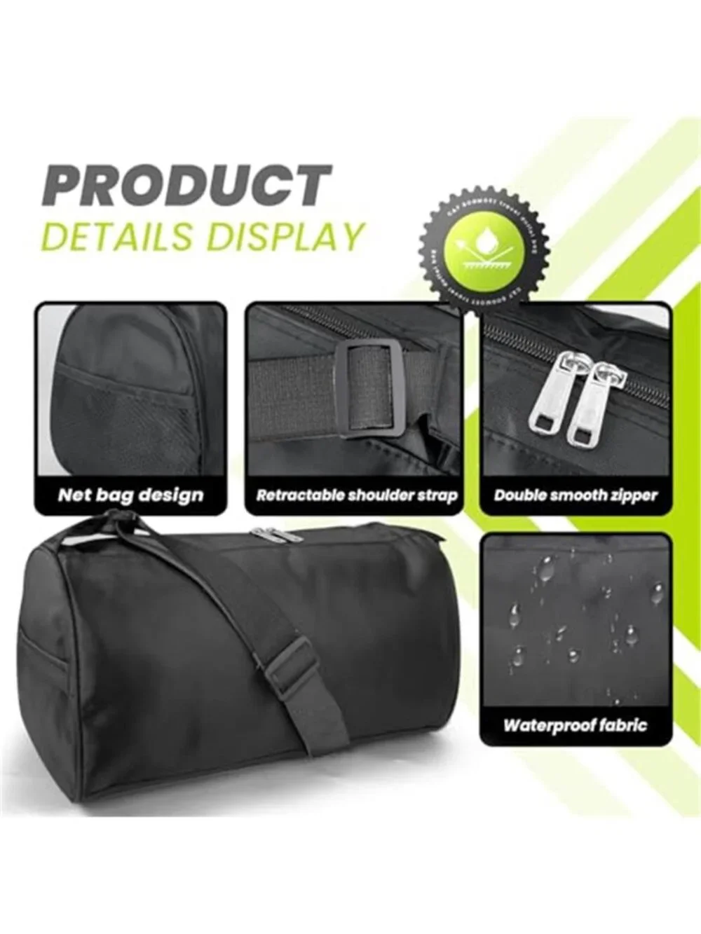 Weekender Travel Bag Waterproof Duffel Gym Sports Overnight Lightweight